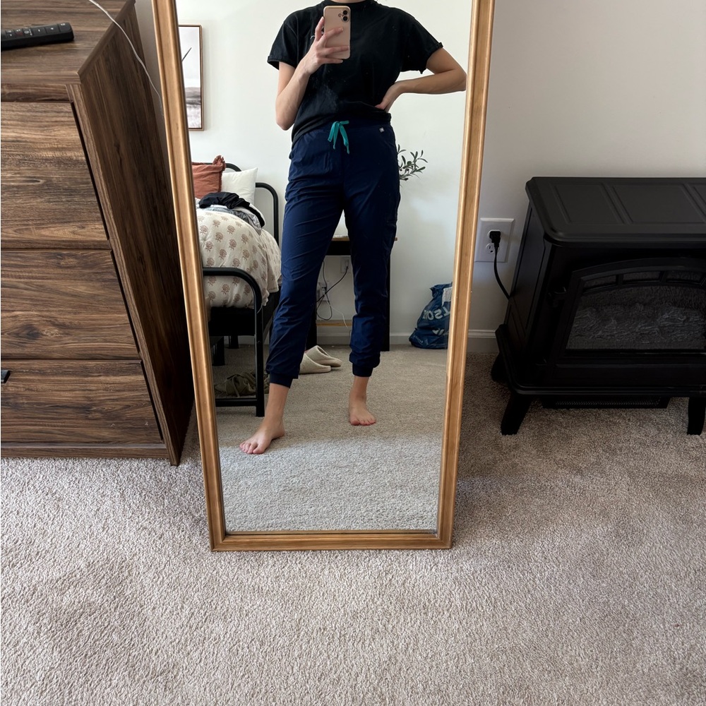 Navy Fig Jogger Scrub Pants
